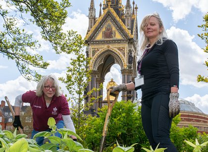 Sandie and Tina hard at work