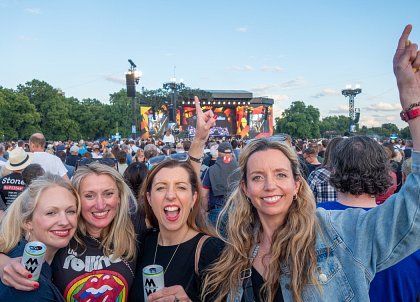 The sunnier Stones Concert attendees