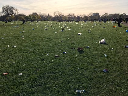 Parade Ground with staff at dawn
